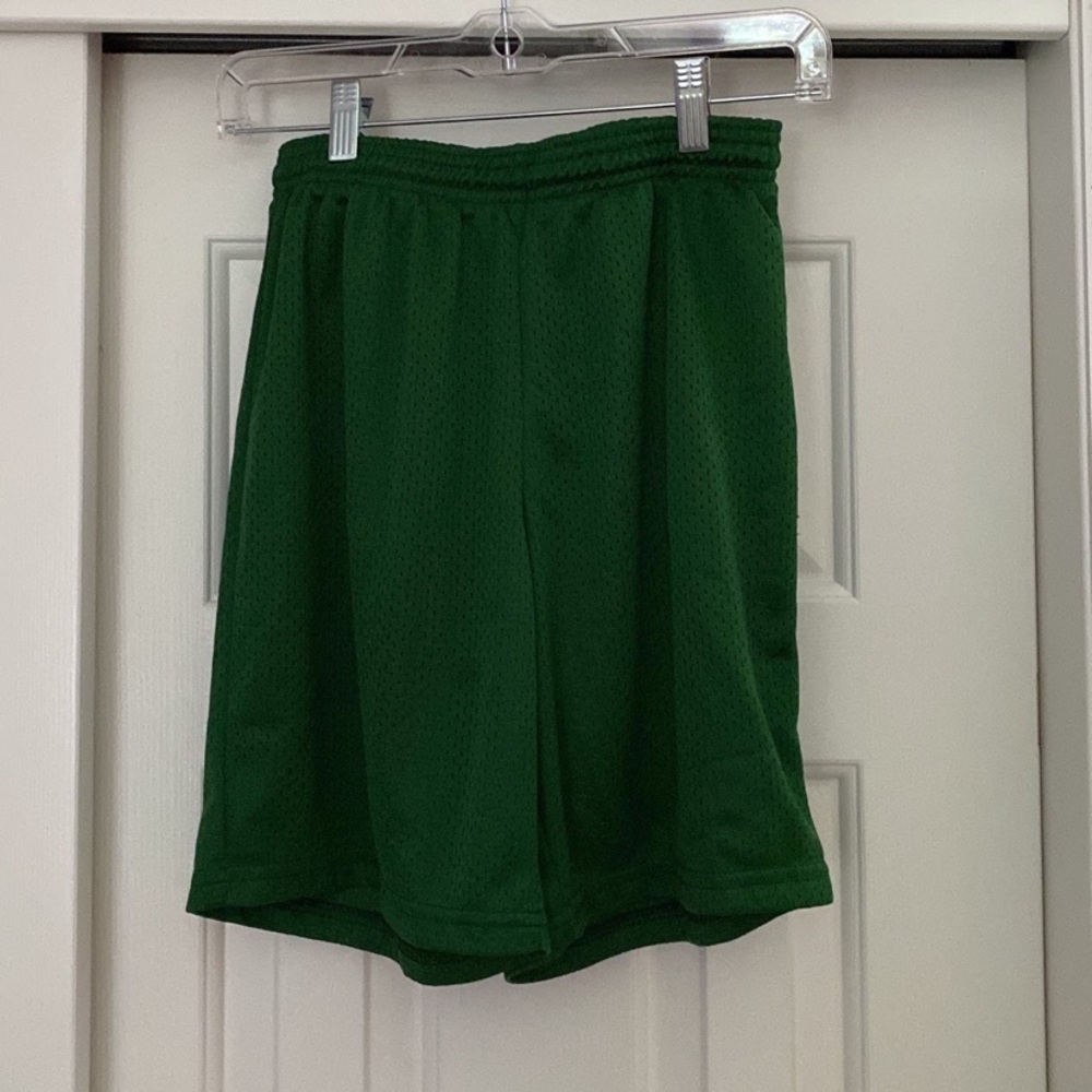 Green athletic shorts